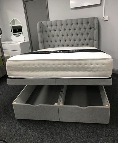 Duke Wing Ottoman Gas Lift Storage Bed