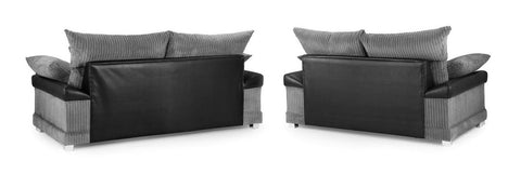 Axania Sofa Set - Black / Grey