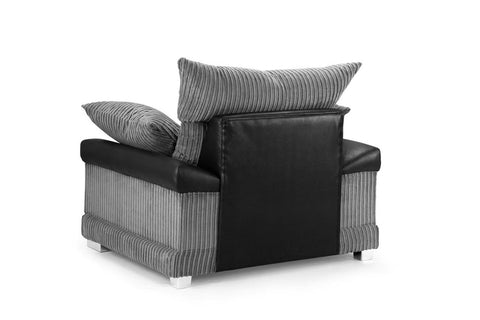 Axania Sofa Set - Black / Grey