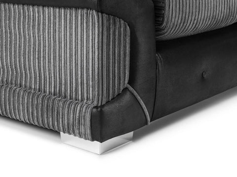 Axania Sofa Set - Black / Grey