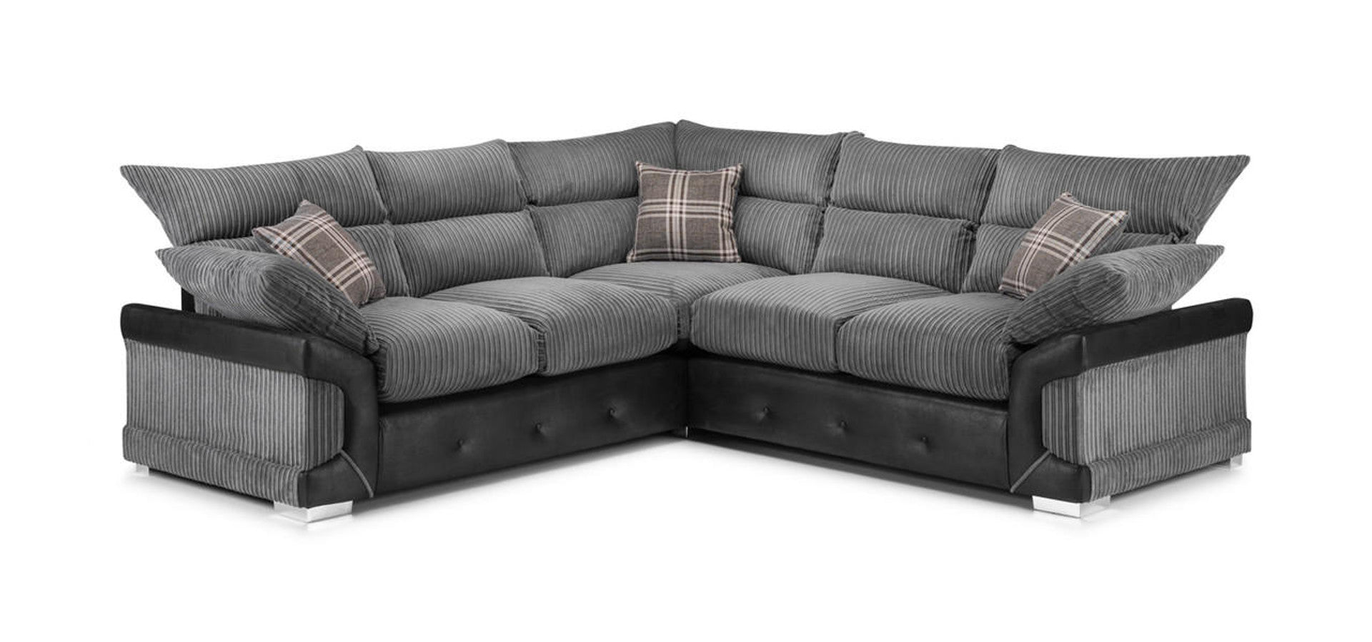 Axania Sofa Set - Black / Grey