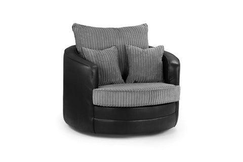 Axania Sofa Set - Black / Grey