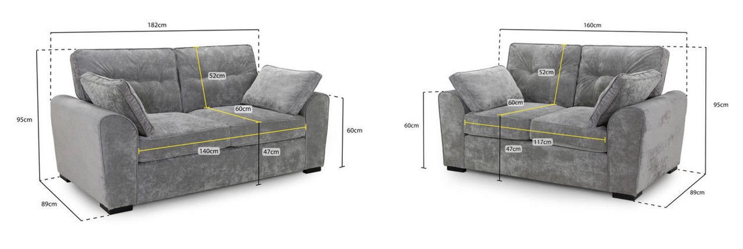 Carney Sofa Set - Grey