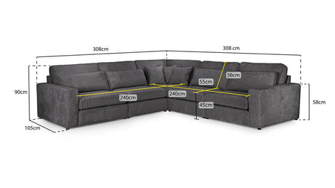 Chavez Large Corner Sofa