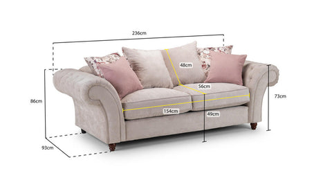 Deneishia Chesterfield Sofa Set - Beige