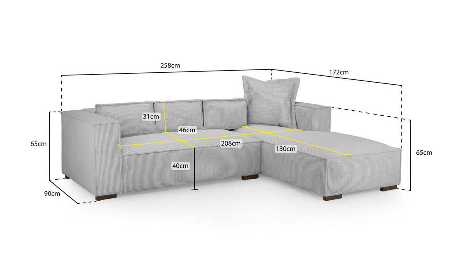 Neotomas Right Hand Facing Corner Sofa