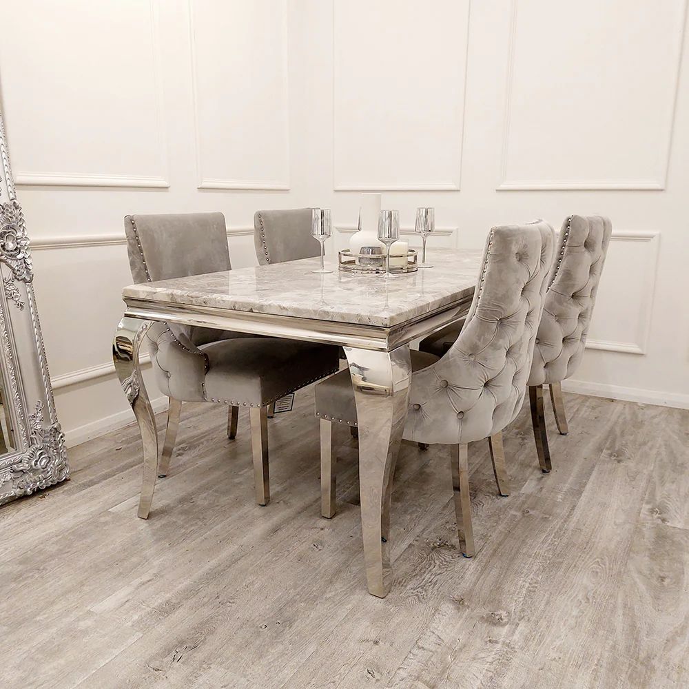 Luis Chrome Dining Table