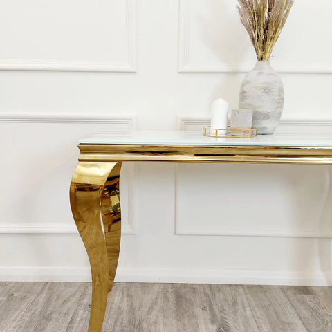 Alara Gold Console Table