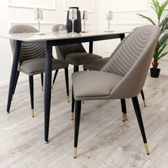 Lovemybedss Aliyah Leather Dining Chair