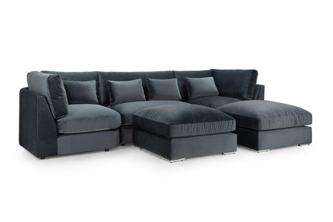 Belgravia Slate U Shape Corner Sofa