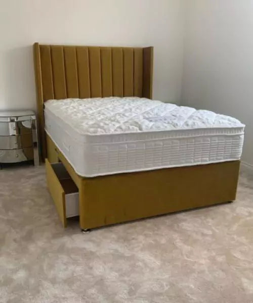 Zara Wing Divan Bed - Available with 4 Drawer Option and Mattress